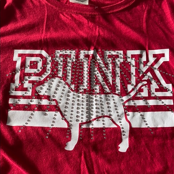 PINK t-shirt with rhinestones - Picture 2 of 4